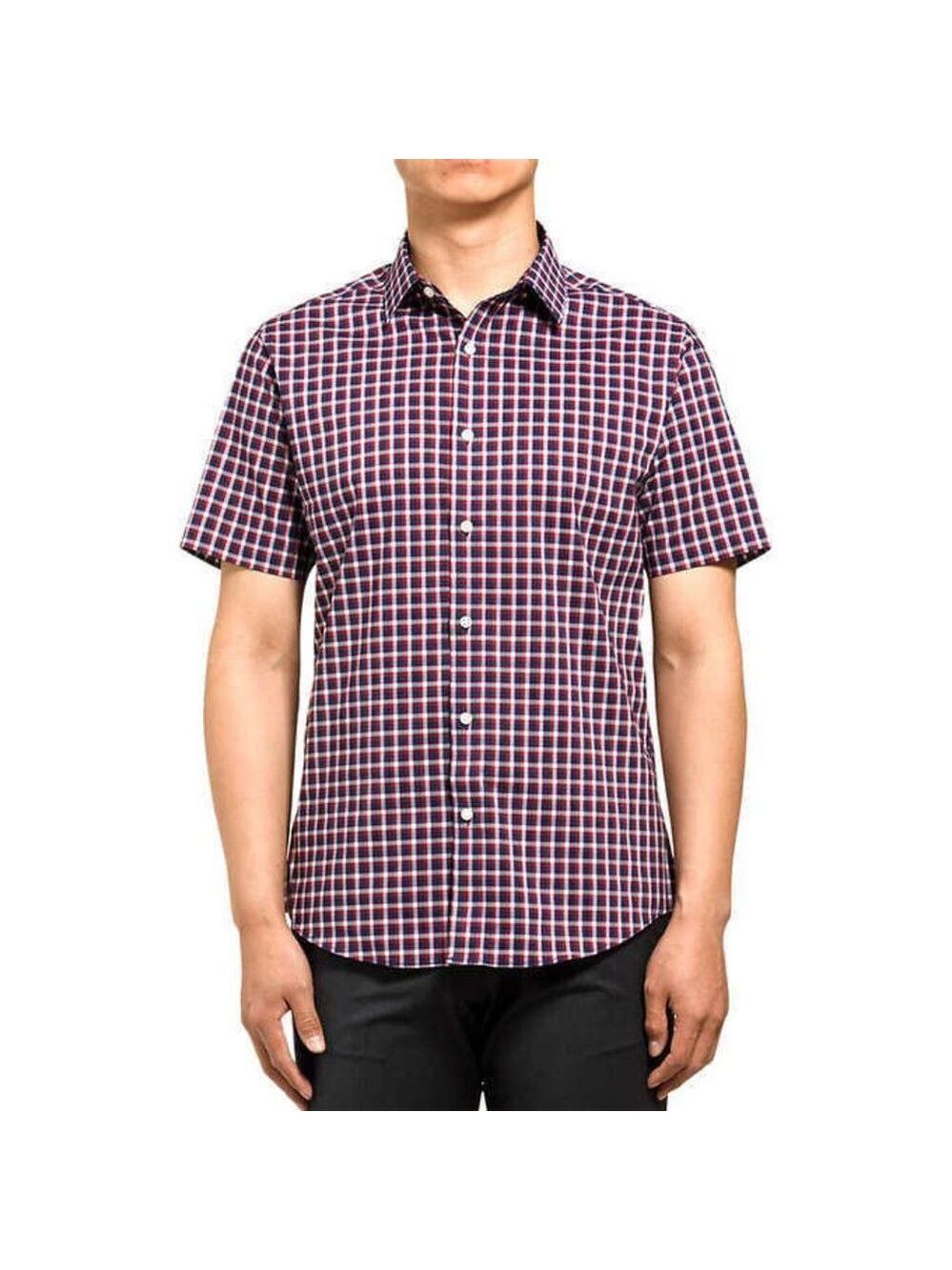 Lucky Brand Men’s Short Sleeve Red Plaid Shirt Size M (15-15 1/2)